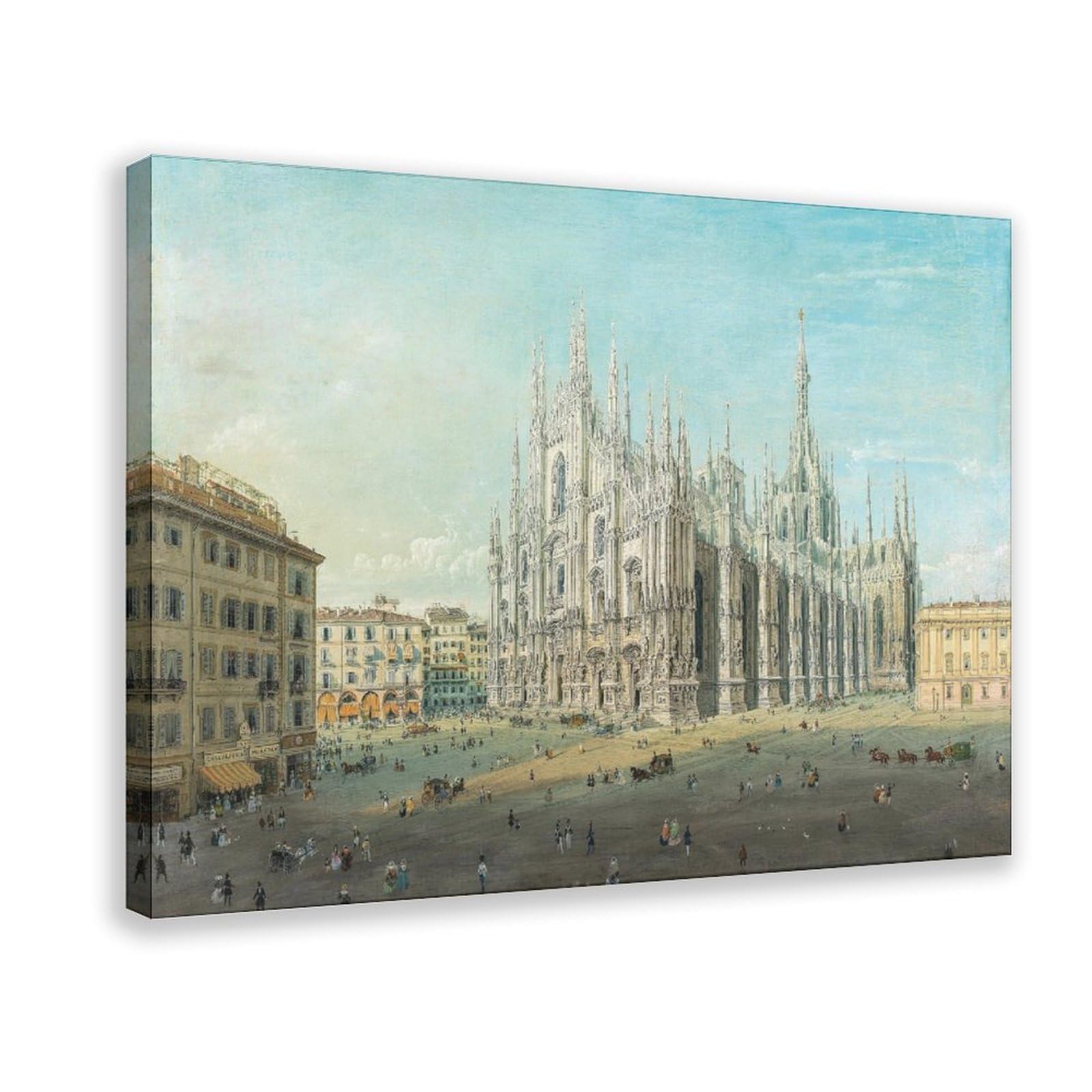 YRVSHC Piazza Del Duomo, Milan Canvas Poster for Home Decor Gift