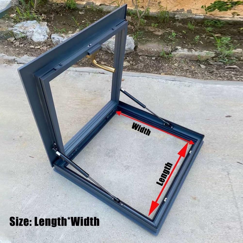 Roof Lighting Well Window, Skylight Windows, with Double Layer Tempered Glass, for Garage, Basement, Loft, Dark Room, Sun Room,001,60x60cm