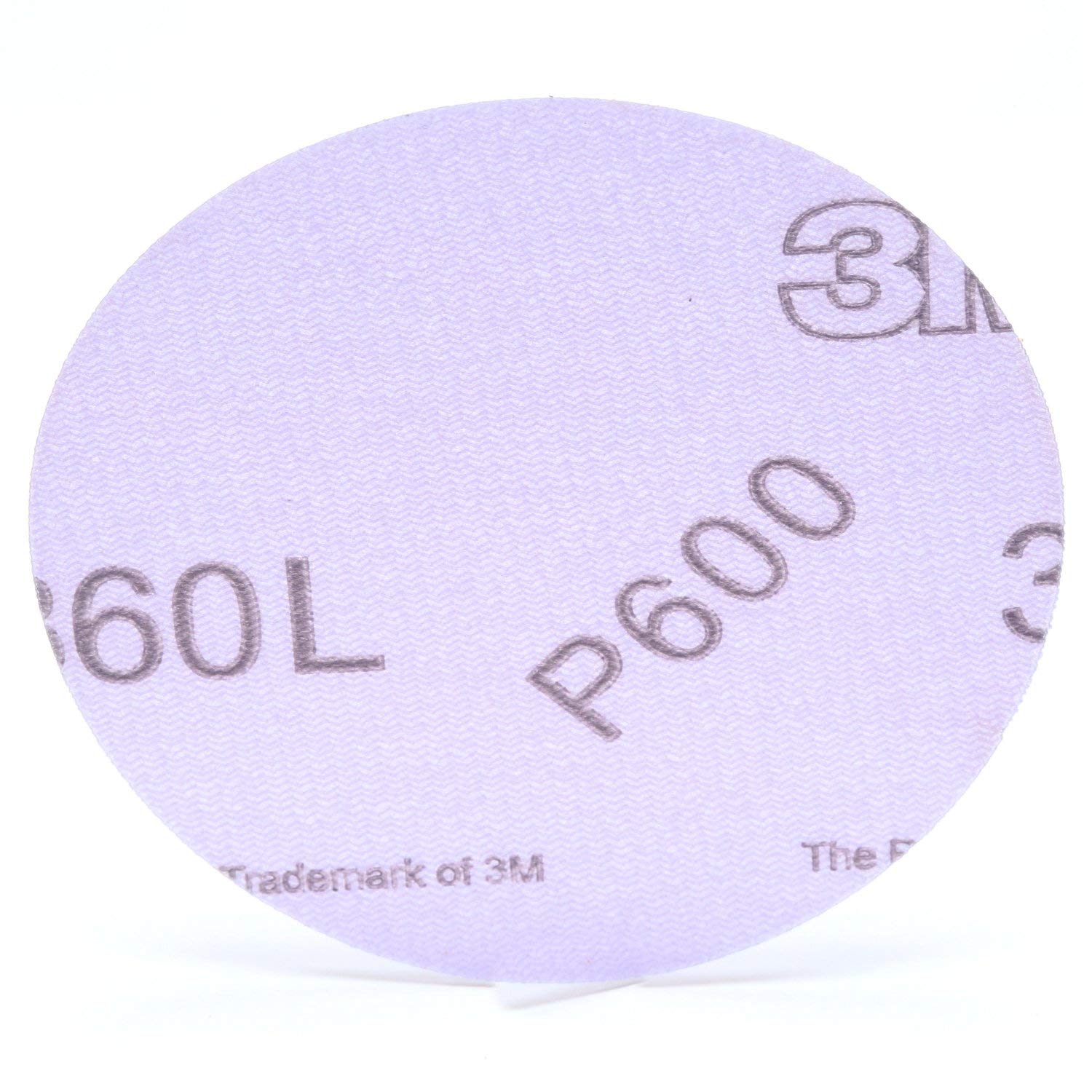 3M Hookit Film Disc 360L, Hook-and-Loop Attachment, Aluminum Oxide, 6" Diameter, P500 Grit (Pack of 100)