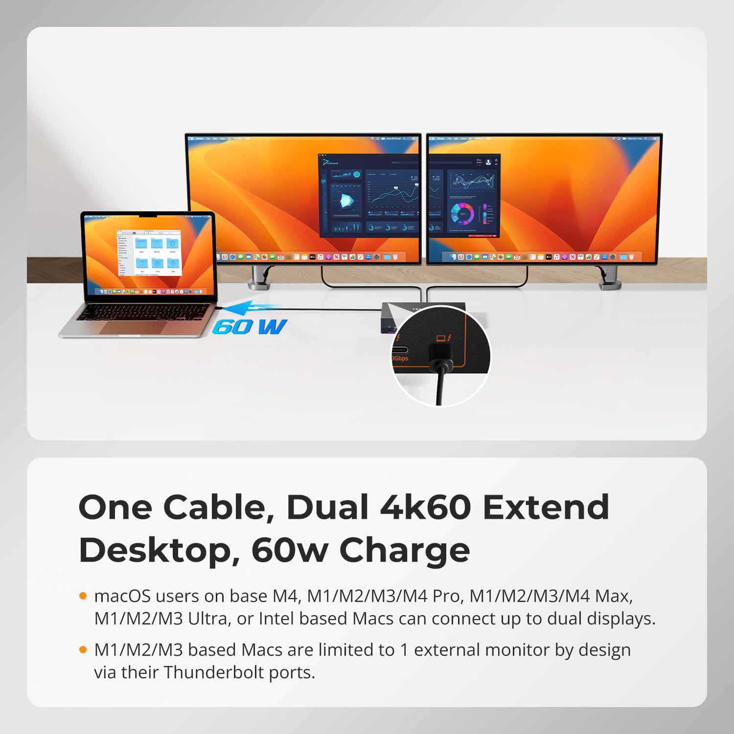 TESmart Pack Commutateur KVM compatible Thunderbolt 4 avec 8K HDMI 2.1 Câble 2 mx2