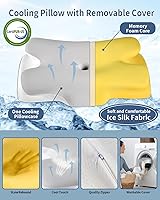 Vista 4 de Almohada Cervical para Alivio del Dolor de Cuello - Almohada Ergonómica para Dormir de Lado, Almohada de Espuma Viscoelástica con Contorno