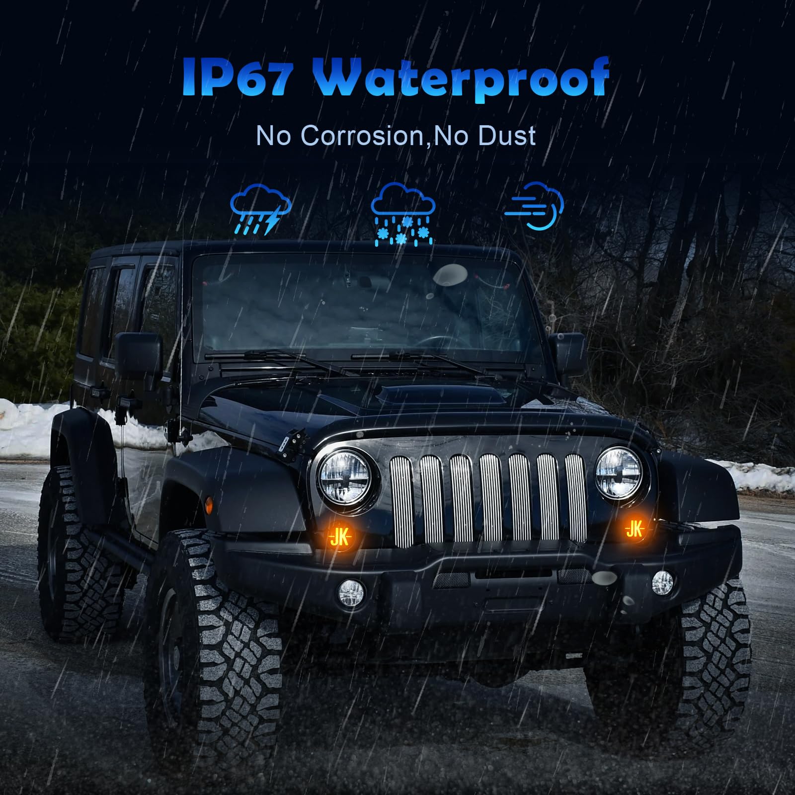 Amazon | AUYICH LEDウィンカーライト Wrangler JK 2007-2017に対応