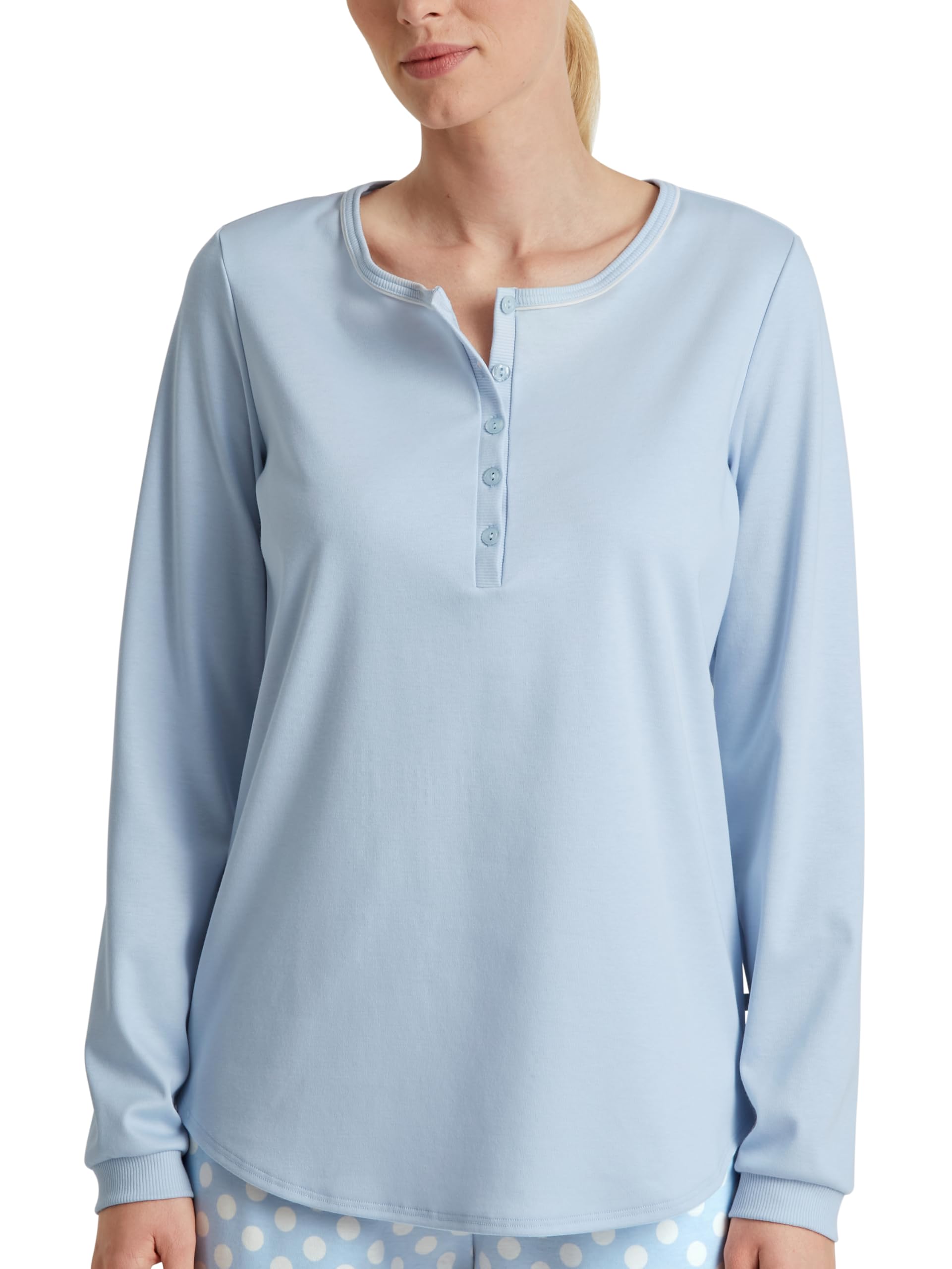 CALIDA Women's Favourites T-Shirt, Harmony Blue, 6/8 UK