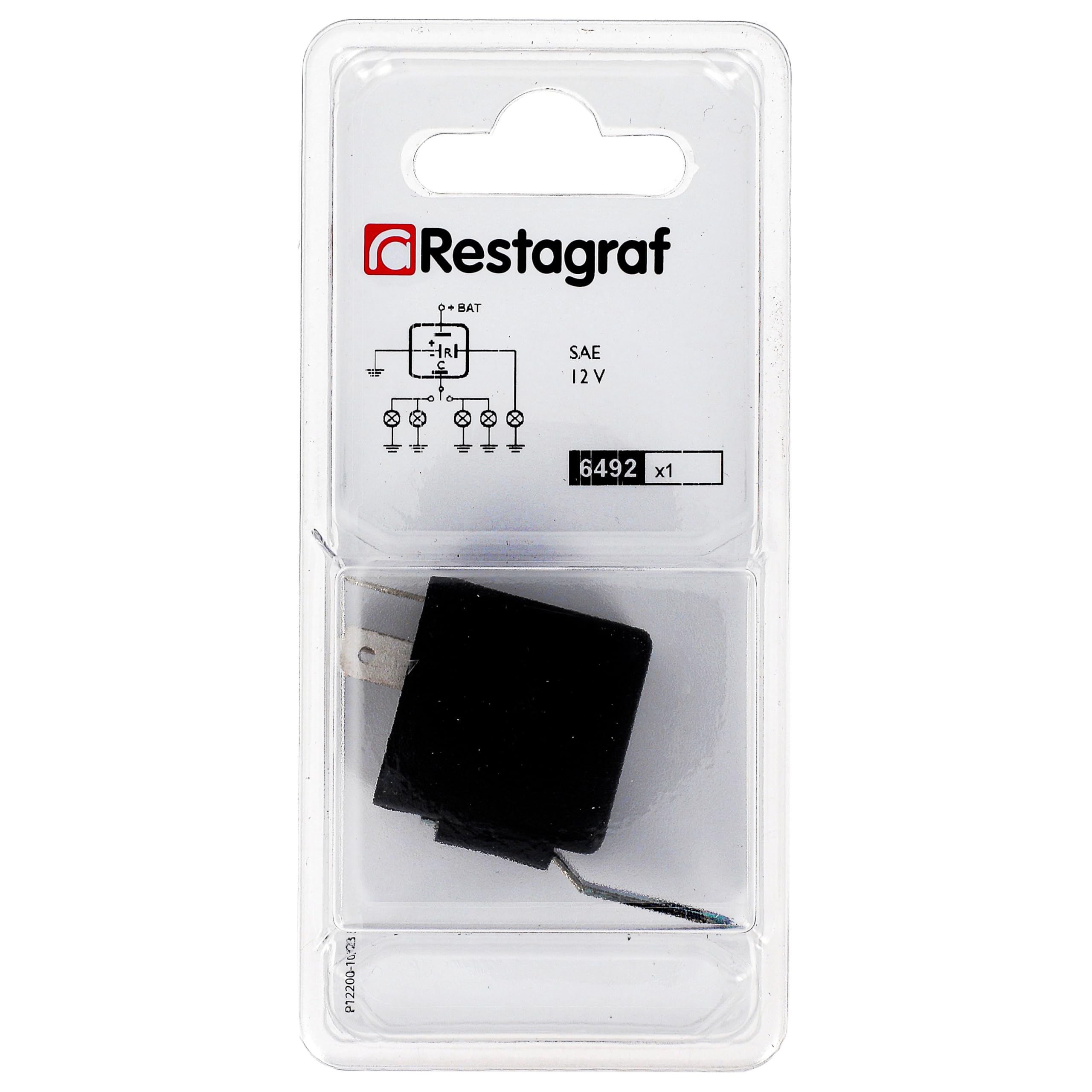 Restagraf - Centrale Clignotante 12 V - 4 Broches - Relais Électronique pour Indicateurs de Direction Moto, Auto, Remorque - Compatible LED et Ampoules Classiques - Réf. 6492