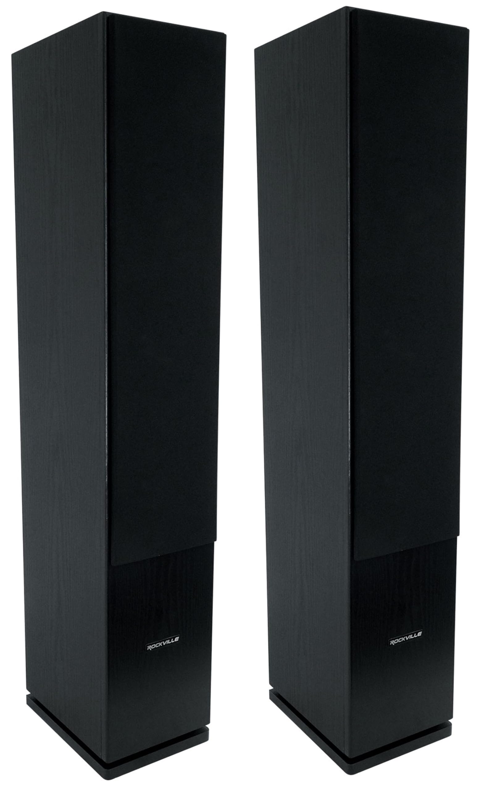 RockTower 68B 6.5-in Black 3-Way 500-Watt Peak / 125-Watt RMS Home Audio Tower Speakers with Dual Woofers, Passive 8 Ohm, 2-Piece