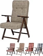PALUPLUS Molisana Reclining Armchair, Size 24 x 67 x 108 cm, Adjustable Backrest in 4 Positions, Frame and Armrests in Beech Wood, Home Chair, 110 kg Capacity -106C (Tortora)
