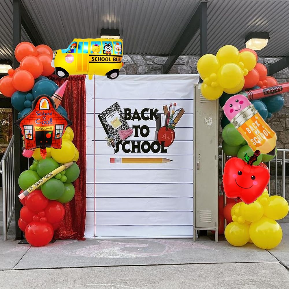 Aazon.co: HBDTJN 145Pcs Back To School Decorations Balloons, Back To School Balloon Arch Kit...