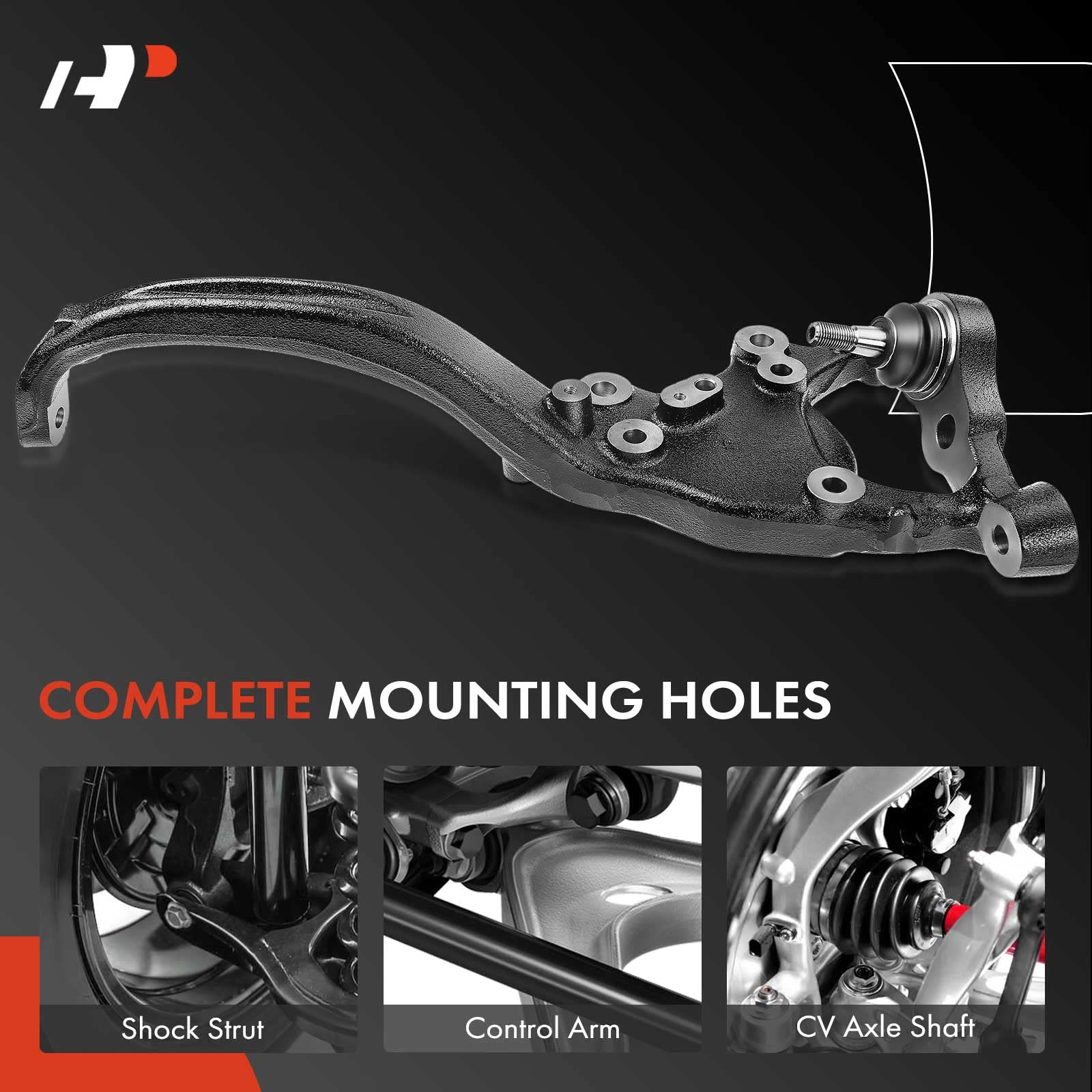 A-Premium Front Suspension Steering Knuckle Compatible with Chrysler 300 2012-2021, Dodge Challenger 2012-2021, Charger 2012-2021, Right Passenger Side, Replace # 05168420AF