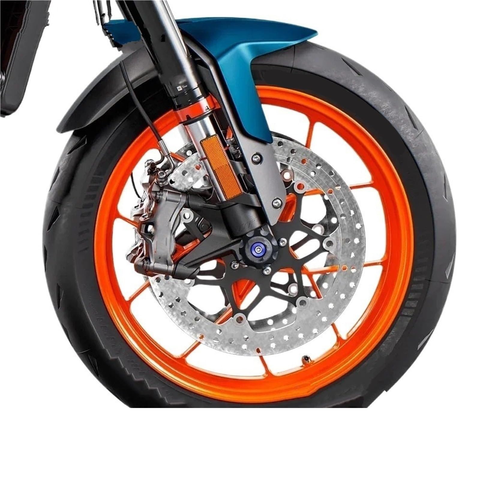 Suwaki ramy motocykla Pasuje Do Duke 790 890 990 Tylna Oś Przednia Widelec Crash Slider Osłona Koła Motocykla Pad Ochraniacze ramy motocykla(Front-Rear Orange)