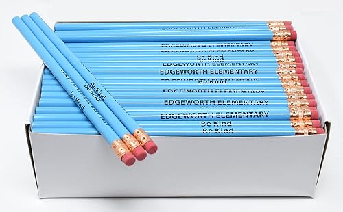 Pencil Guy Lápices redondos impresos personalizados promocionales.-500 por caja