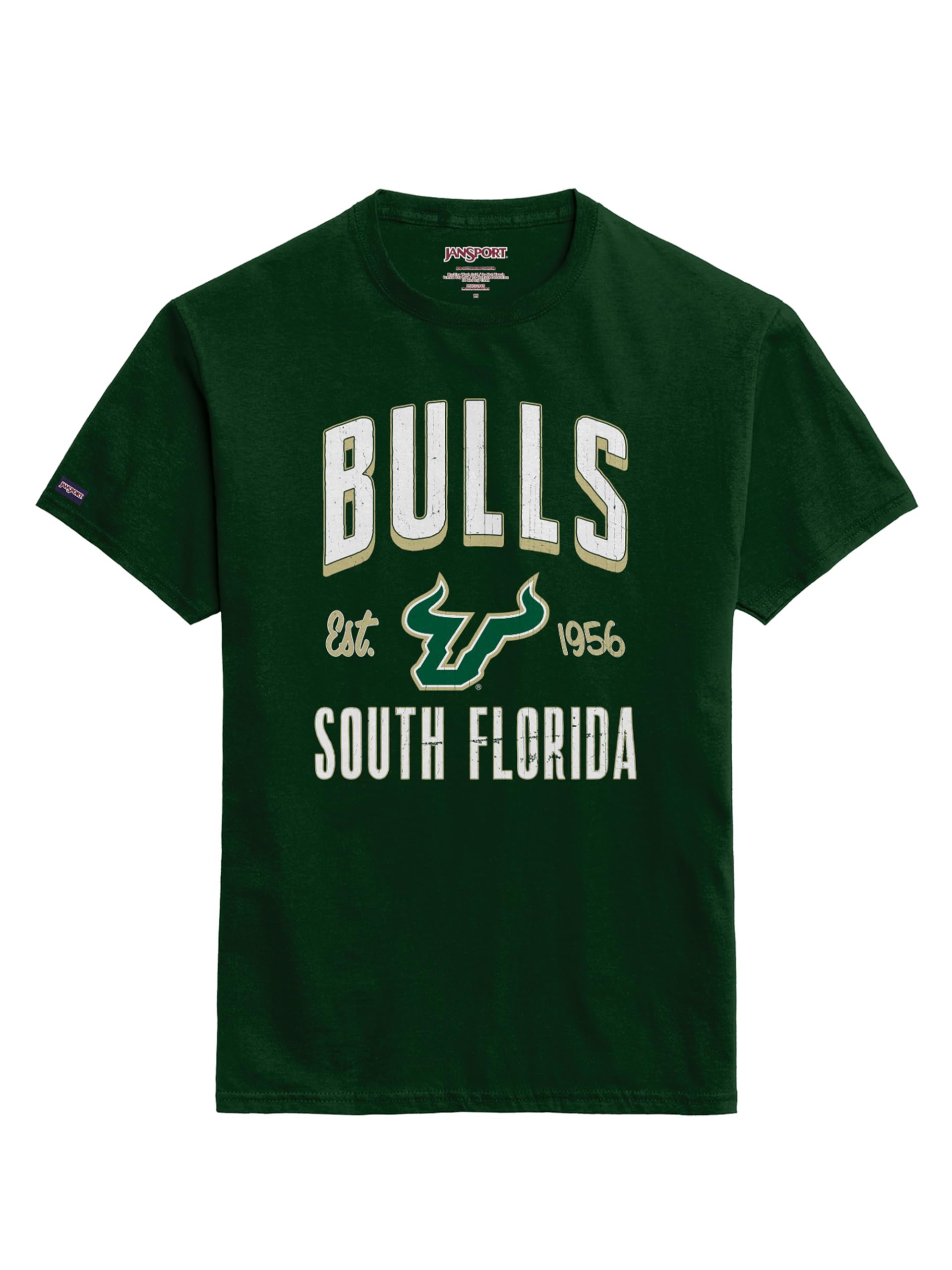 JanSport NCAA Officially Licensed Campus Short Sleeve T Shirt for Men, Soft &amp; Breathable Pre-Shrunk Cotton Crewneck T Shirt