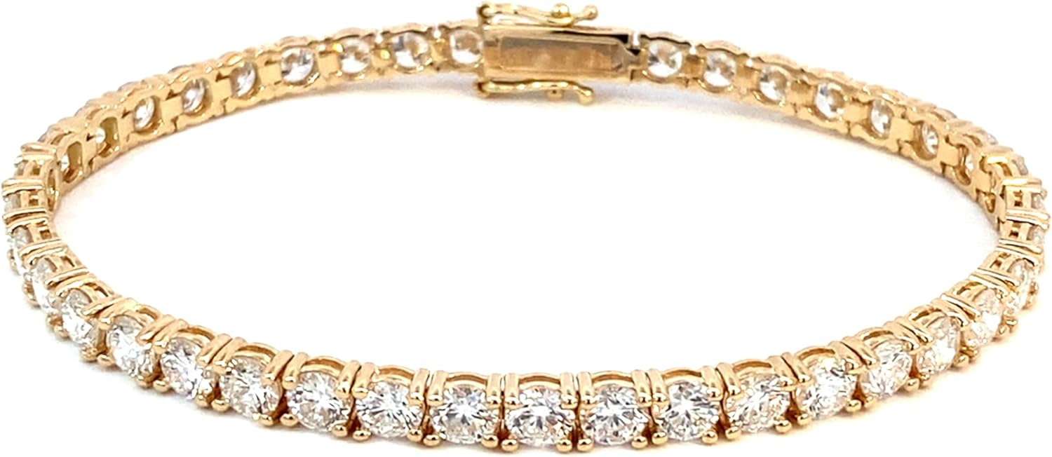 1.0-10 Carats Lab Grown Diamond Tennis Bracelet in 14K Gold, F Color & VS Clarity, Classic Diamond Bracelets for Women, part of our Premium Jewelry Signature Collection.