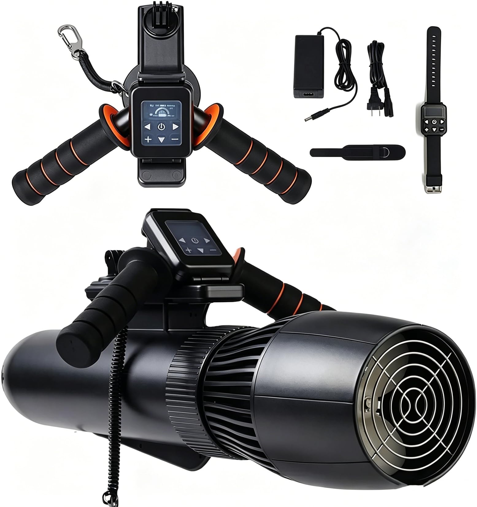 CYMYYDS 10km/h Underwater Scooter 500W RC SUP Motor 9-Speed Switch, 40M Depth Swimming Pool Sea Scooter for Jet Surfboard, 3-7 Km/H Paddle Board Accessories 10000mAh