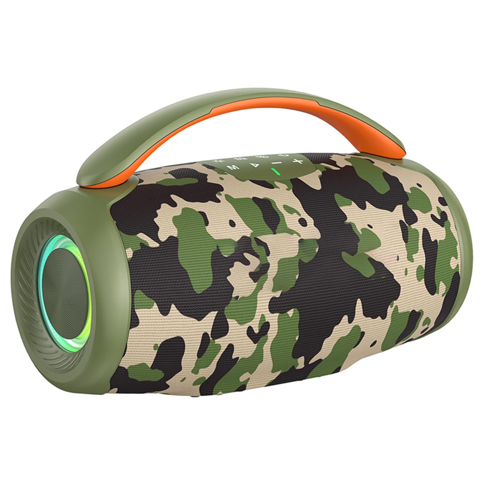 Ausla Altoparlante BT Altoparlante Wireless Portatile 50W con Luci BT 5.3 RGB Batteria da 6000mAh Stereo per Bassi Profondi per Uso Esterno per Feste in Casa (Camuffare)
