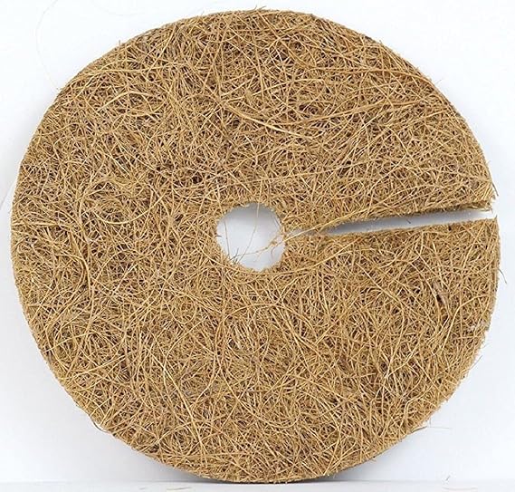 Envelor 20 pcs Coconut Fibers Mulch Ring 4 Inches Tree Protector Mat Coconut Mulch Cover Natural Coconut Fiber Weed Control Rings, Tree Ring Plant Cover for Indoor Outdoor Plants, Pot, Landscaping