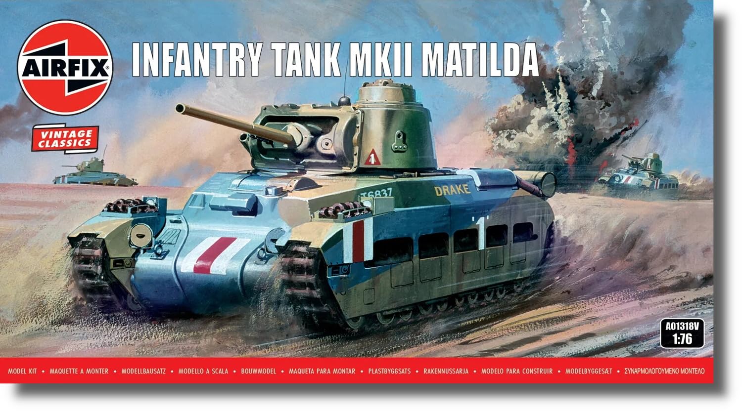 Airfix A01318V Matilda Tank, for ages 8+