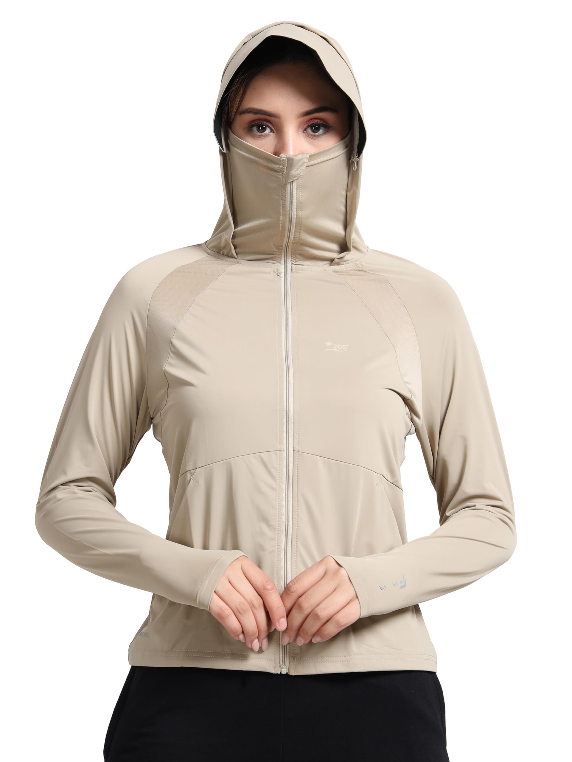 FABSPORTS Women's UV Protection Sun Screen Jacket, Full Zip Sun Protection Clothing, Lightweight with UPF 50+ Protection for Outdoors, with Pockets, Sun Protective Clothing for Women-picture-54