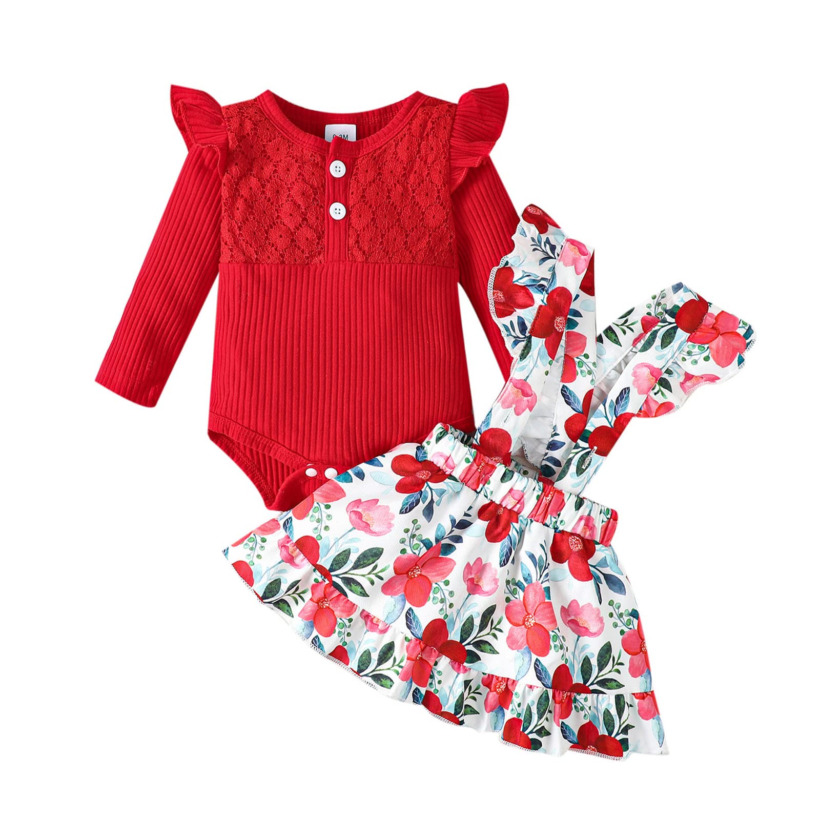1-x-brand-new-haokaini-newborn-baby-girl-floral-suspender-skirt-outfit