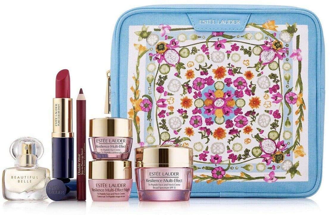 Estee Lauder Amba Locke 7 Pc Cosmetic-Fragrance-Bag Set