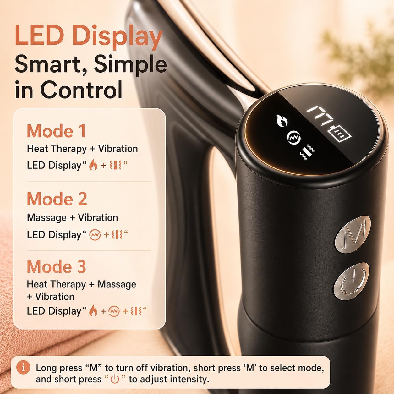 Lymphatic Drainage Massager 3 in 1 Heated Muscle Scraper Tool with Vibration,Electric Gua Sha Massager,for Body Contouring & Muscle Recovery, Fascia Tool for Deep Tissue (Black)