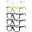 Eyekepper 5-pack Oversized Reading Glasses Square Large Frame Readers for Men and Women +5.00