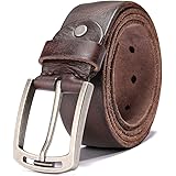 KEECOW Men's 100% Italian Cow Leather Belt Men With Anti-Scratch Buckle,Packed in a Box