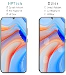 [2 Boîte] HPTech Protecteur d'écran pour Samsung Galaxy S24 5G 6.2 Inch Verre trempé, lecteur d'empreintes digitales de soutien, anti-égratignure, boîte