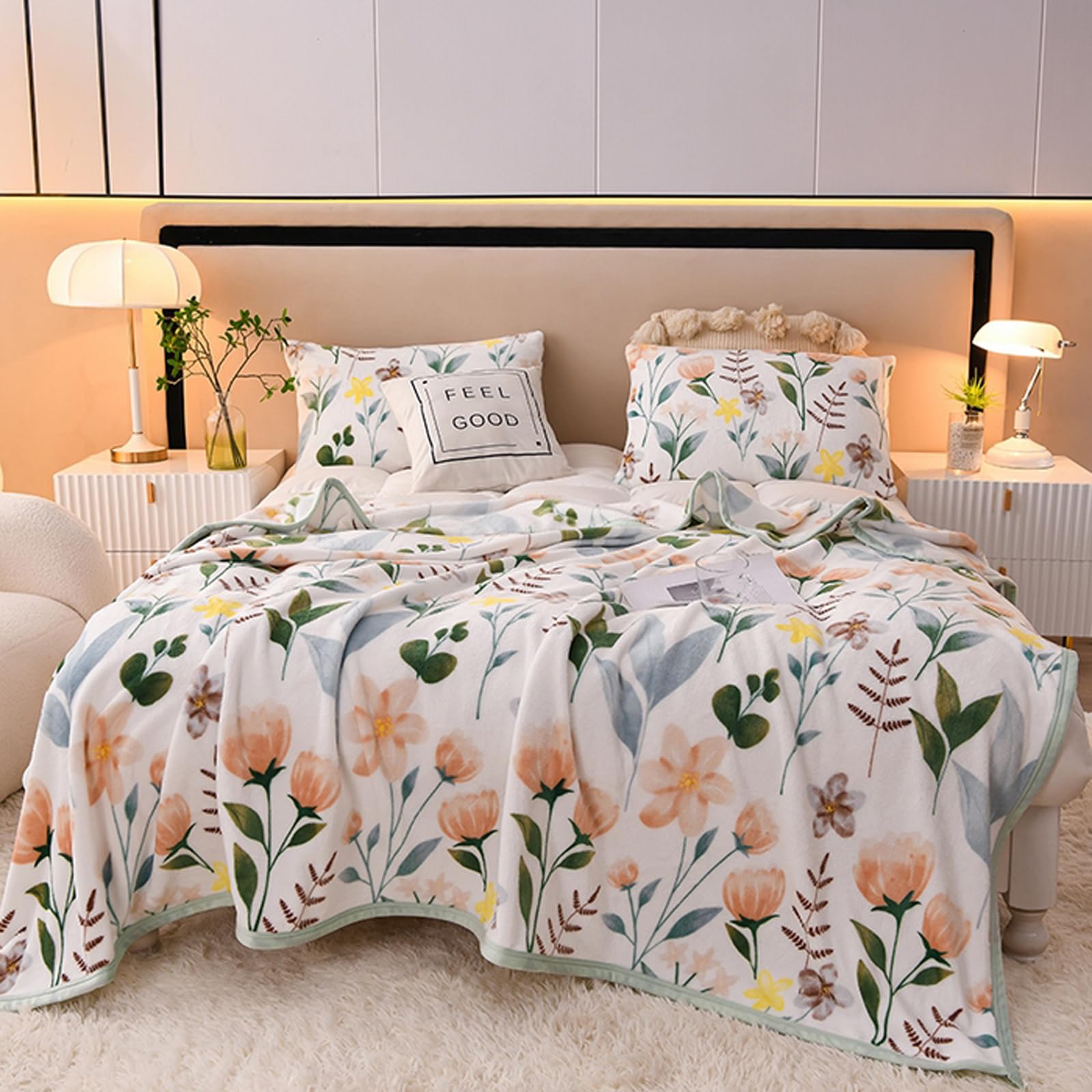 Couverture douce et chaude en velours léger pour décoration d'intérieur