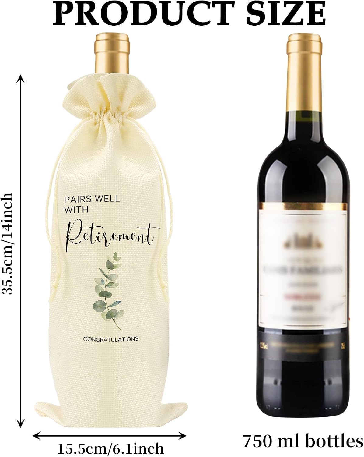 Pairs Well With Retirement Wine Bag Retirement Party Decorations Gift Bag image 2
