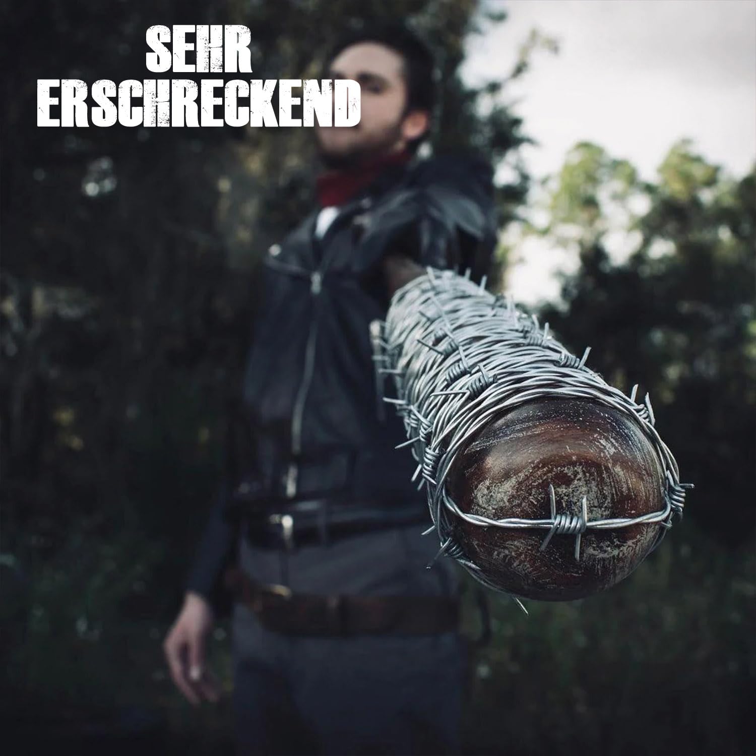 Lucille | Baseballschläger | The Walking Dead | Negan | Serie | Premium-Qualität | Ultra-realistisch und widerstandsfähig | Polystyrol | Horror-Zubehör | Party | Halloween | 100% Spaß | OriginalCup