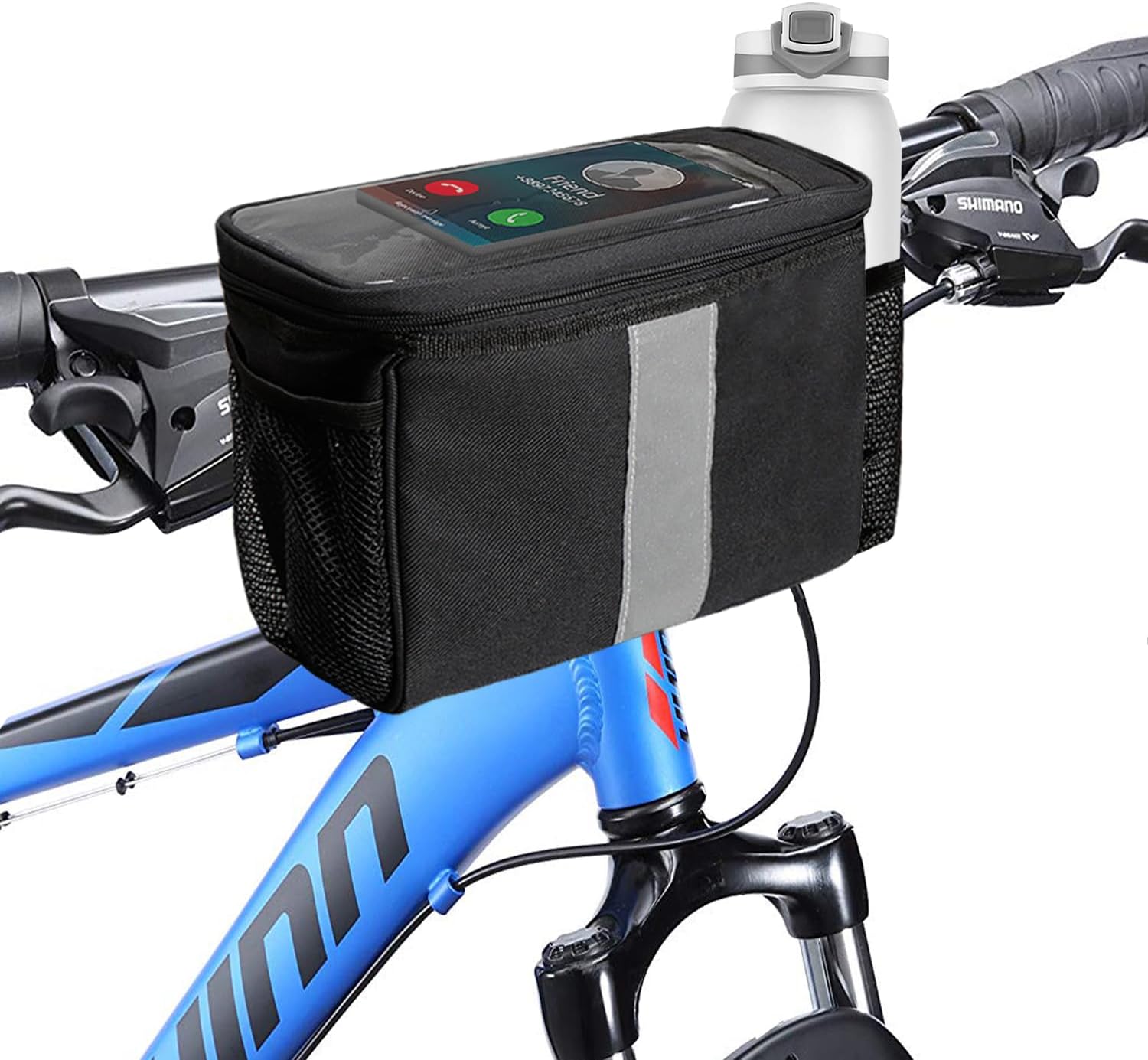 Bike Handlebar Bag - Front Basket with Bike Phone Mount, Bicycle Cooler Pouch Pack for Kids Girls Boys Men Women