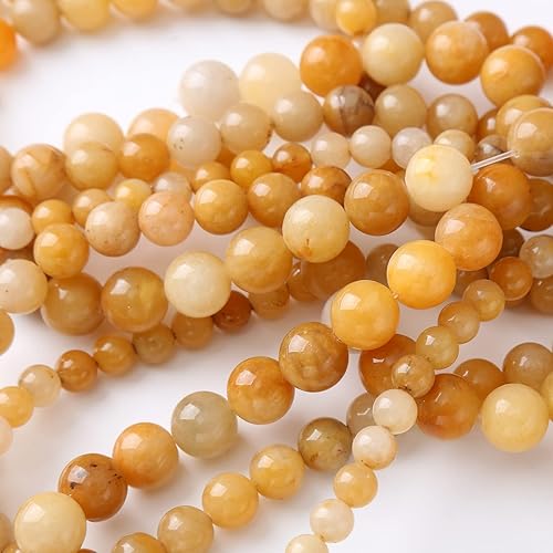 Miniatura 4 de Cuentas redondas sueltas de gema natural, cuentas de piedra de energía de cristal para hacer joyas, 15 pulgadas