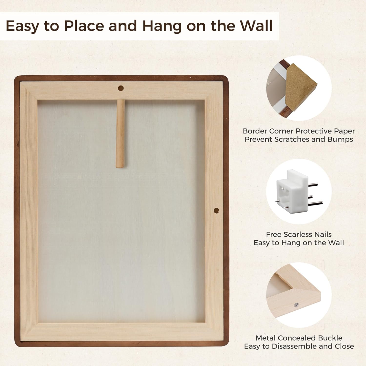 11 x 14 Picture Frame,Solid Wood Photo Frame with Tempered Glass,Desk Picture Frames 8 x 10 with Mat or 11 x 14 Without Mat for Wall Decor
