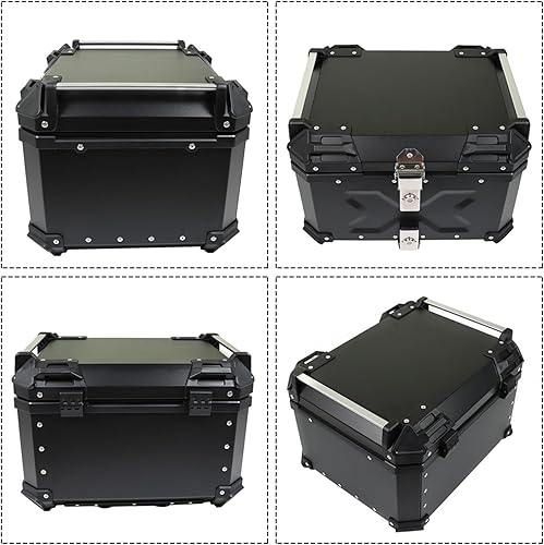 Miniatura 7 de labwork Caja trasera de 55L con respaldo y placa de montaje de aleación de aluminio duro Estanqueidad Cerradura de seguridad contra robo de metal