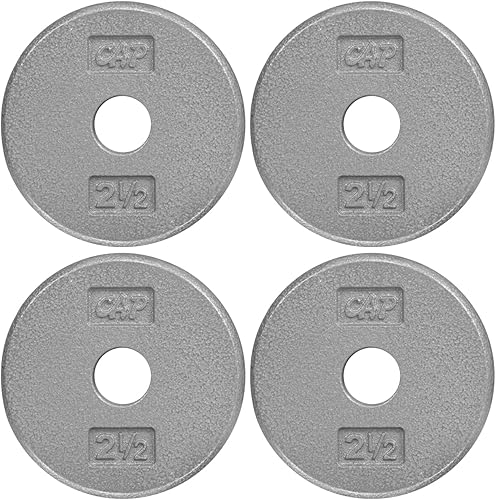 WF Athletic Supply Placas de pesas tradicionales y clásicas de hierro fundido sólido de 1 pulgada, ideales para entrenamiento de fuerza,
