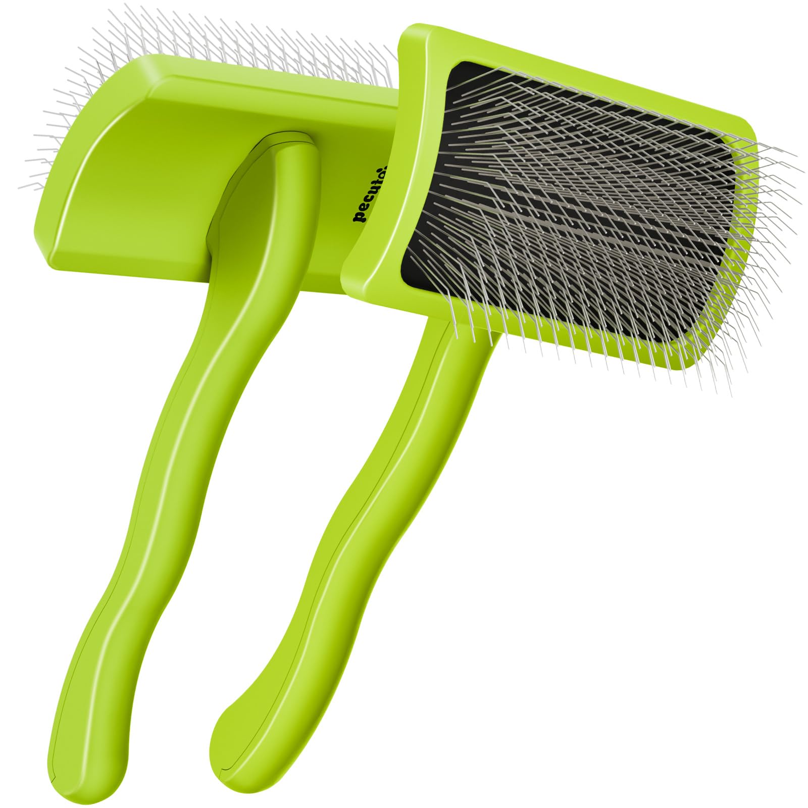 Pecute Cepillo Tipo Slicker, Cepillo para Perros Mascotas, Elimina la Capa Interior, Enredos y Nudos, Carda con pua Larga para Perros Cockapoo, Goldendoodle, Poodle Cepillo desenredante(25mm, S)