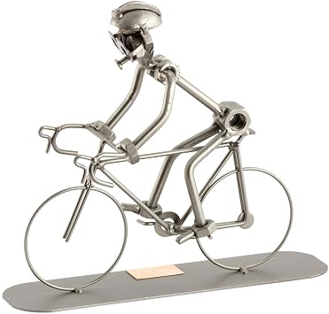 Steelman24 Racing Bike Sculpture Nuts and Bolts Handmade Ornaments Made in Germany Metal Figurine