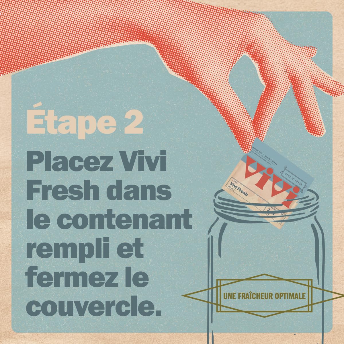 Vivi Fresh Lot de 4 paquets de contrôle de l'humidité dans un sac refermable | Pour tous les récipients de stockage hermétiques, stockez plus longtemps et préservez la fraîcheur | Lot de 4
