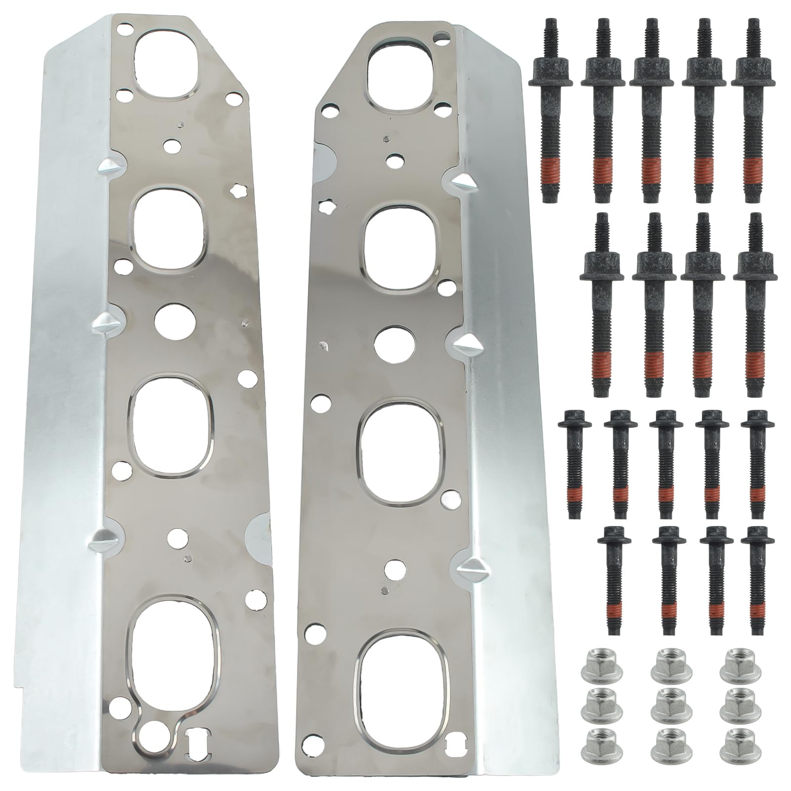 Exhaust Manifold Gasket Bolts Stud Nut Set Compatible with Chrysler Dodge Ram 1500 2500 3500 2009-2018 (Complete Left + Right Set)