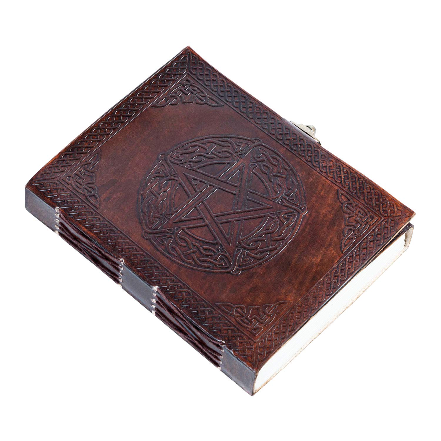 Handgefertigtes Leder Doppeldrachen Tagebuch/Schreib-Notizbuch Tagebuch/Gebundene tägliche Notizblock für Männer & Frauen unliniertes Papier Medium 8 x 6 Zoll