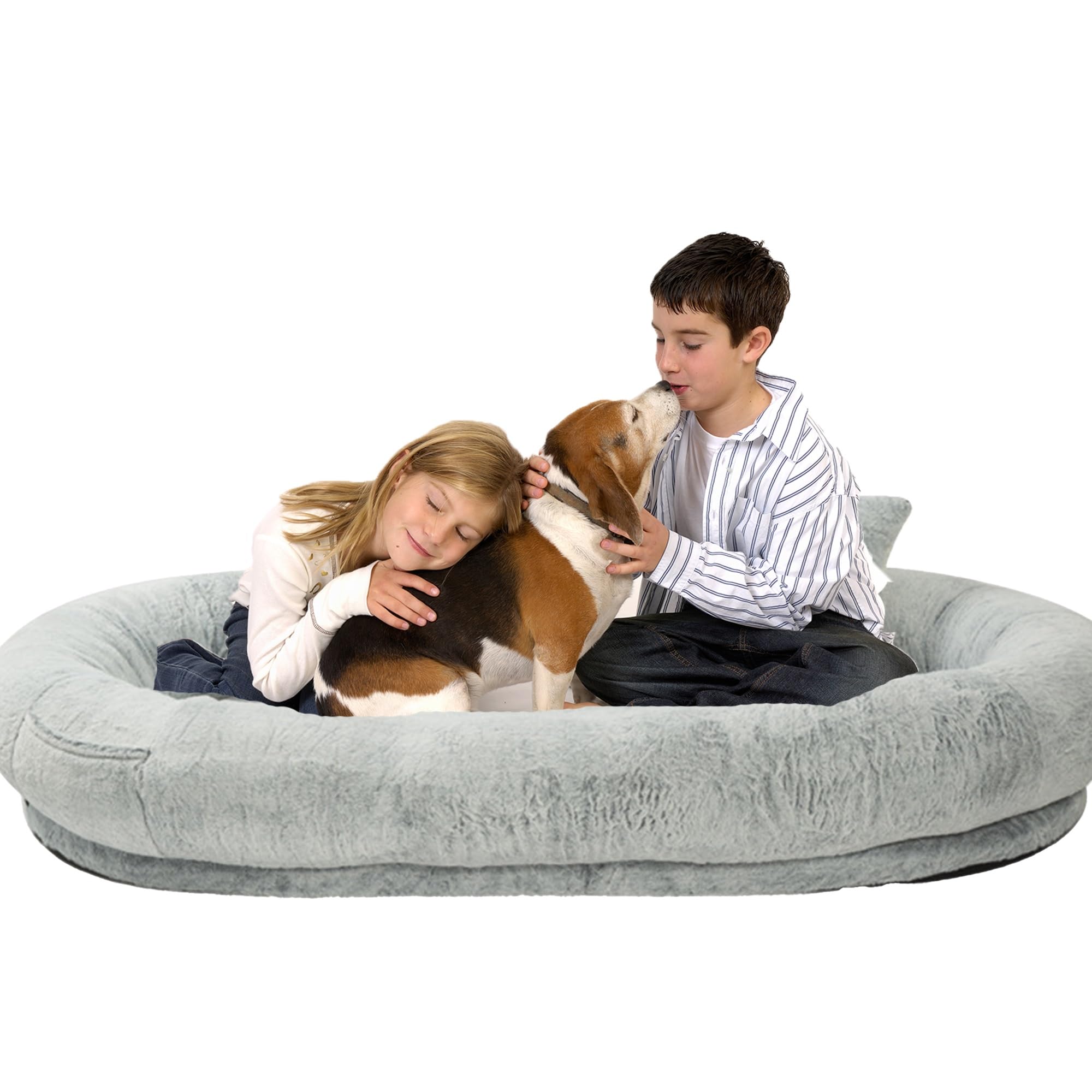 Groes menschliches Hundebett, riesiges Hundebett fr Menschen,  Sitzsackbett, Hundebett in menschlicher Gre zum Einschlafen, Nickerchen  machen, orthopdisches Hundebett (Light gray 100x70x30cm): Amazon.de:  Haustier