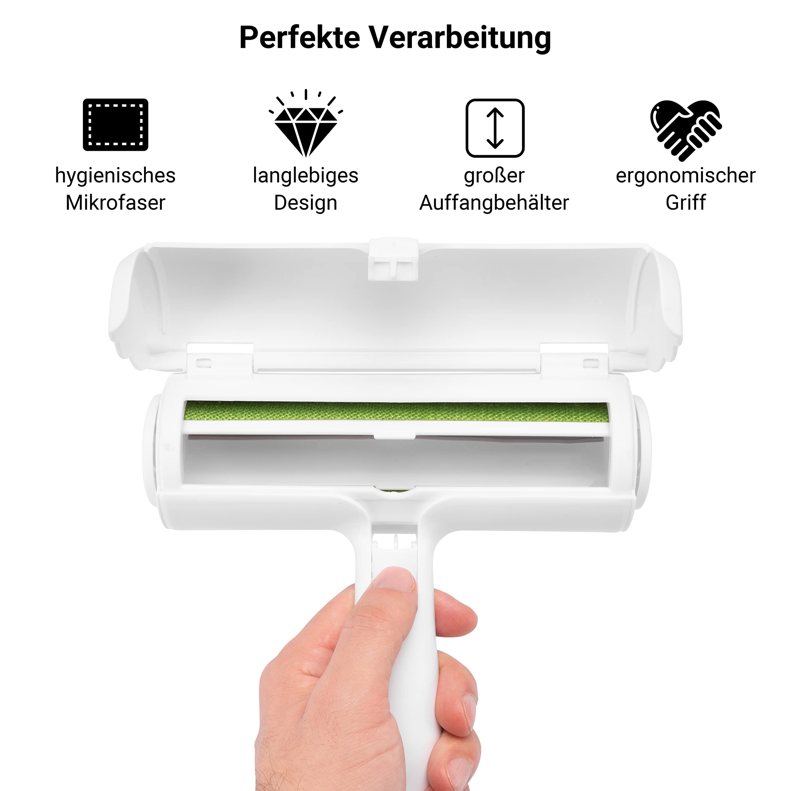 8er Mega-Set auch als Starterset Pflegebürsten, XL Fusselrolle, Zeckenzange, verschiedene Hundebürsten und Katzenbürsten inklusive Entfilzungsbürsten, Tierhaarentferner, Zeckenentfernung