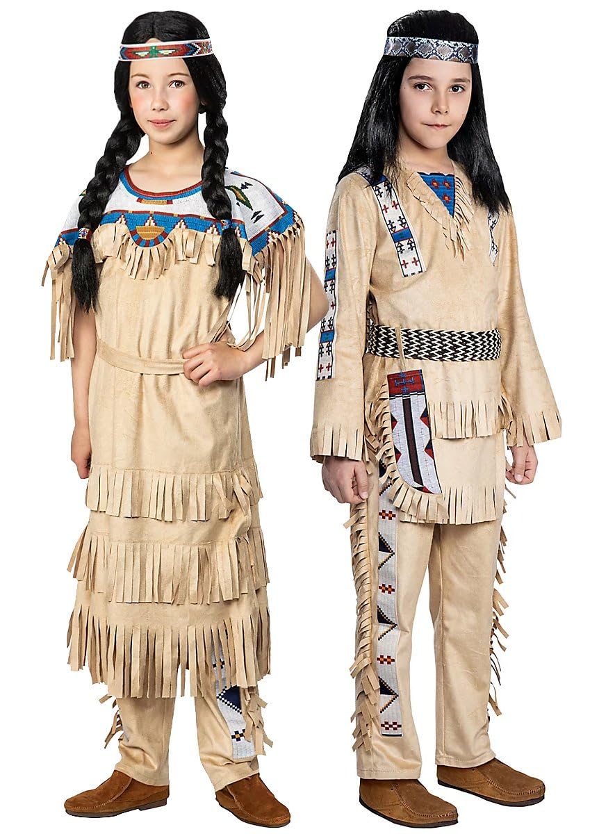 Maskworld Winnetou Kinderkostüm - Indianer Western - Kindergröße: 110-116 - Lizenz-Kostüme aus den Karl-May-Filmen für Karneval und Motto-Party