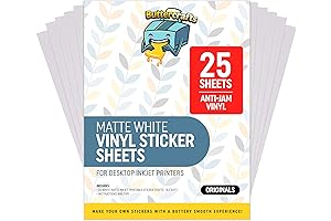 Premium Cricut Smart Label Writable Vinyl: Printable Vinyl Sticker Paper for Inkjet Printers
