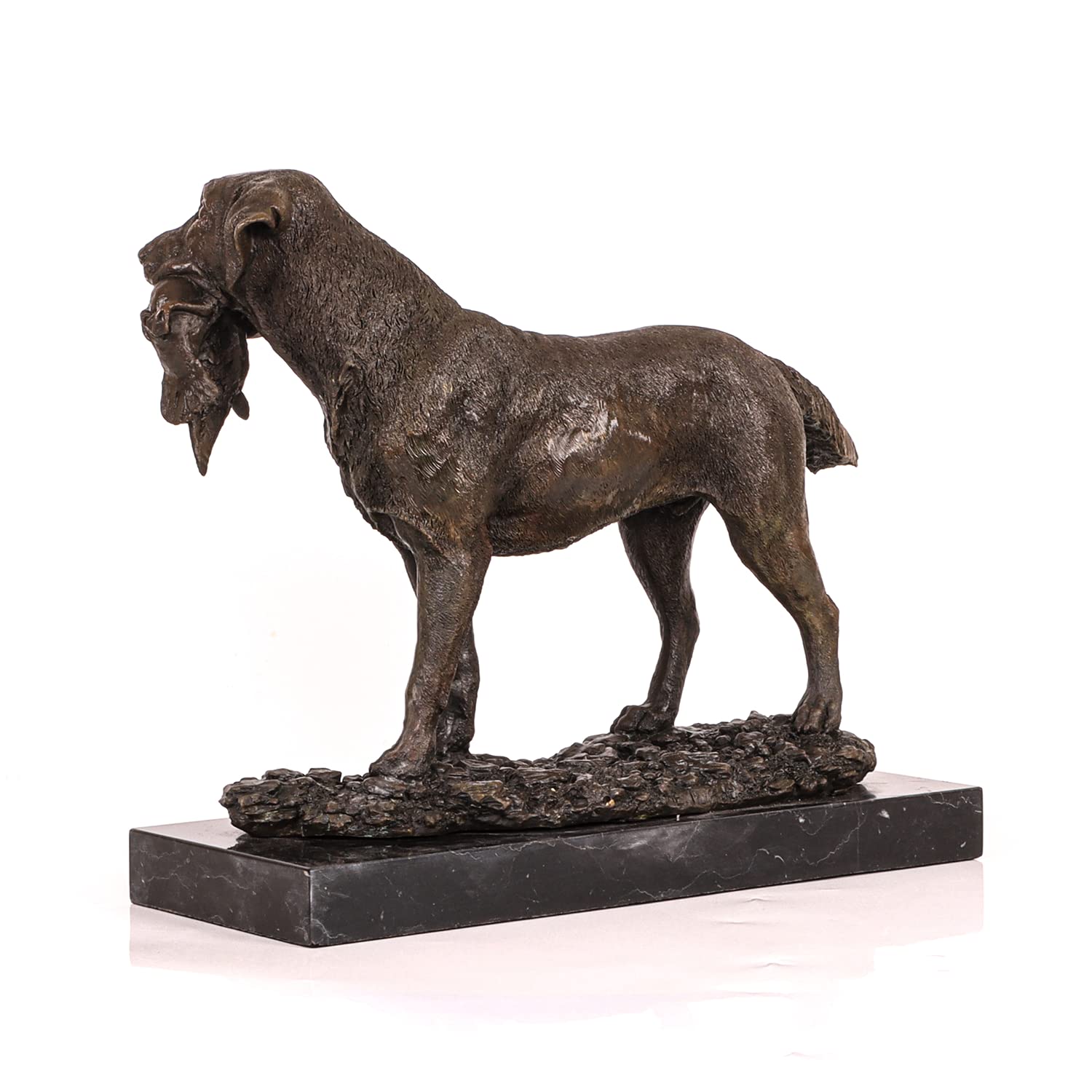 Amazon.co.jp: ブロンズ 動物 彫刻 ハンティング 犬 像 置物 ホーム