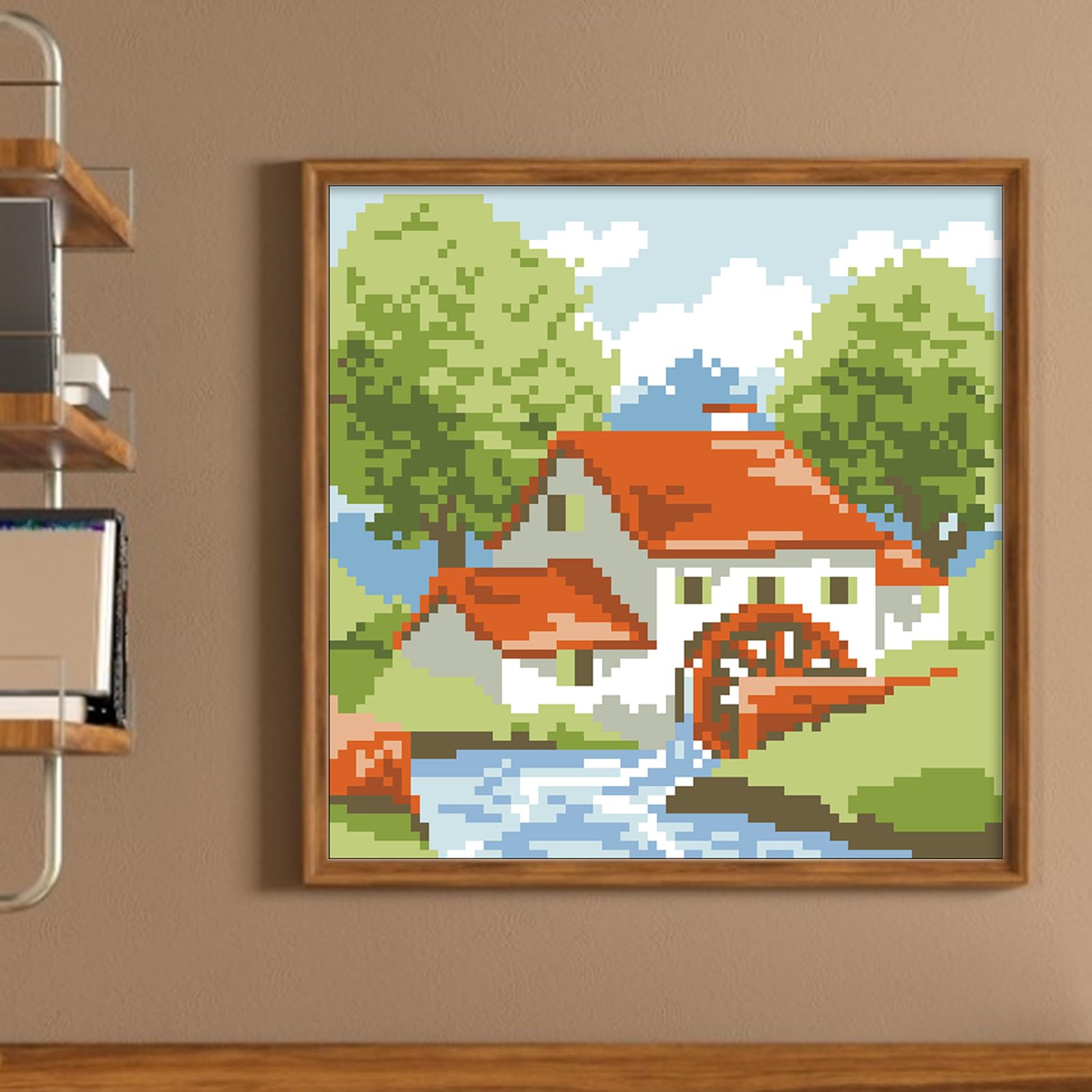 Kit di ricamo da ricamo con perline colorate per principianti arte e tempo libero creativo decorazione da parete casa