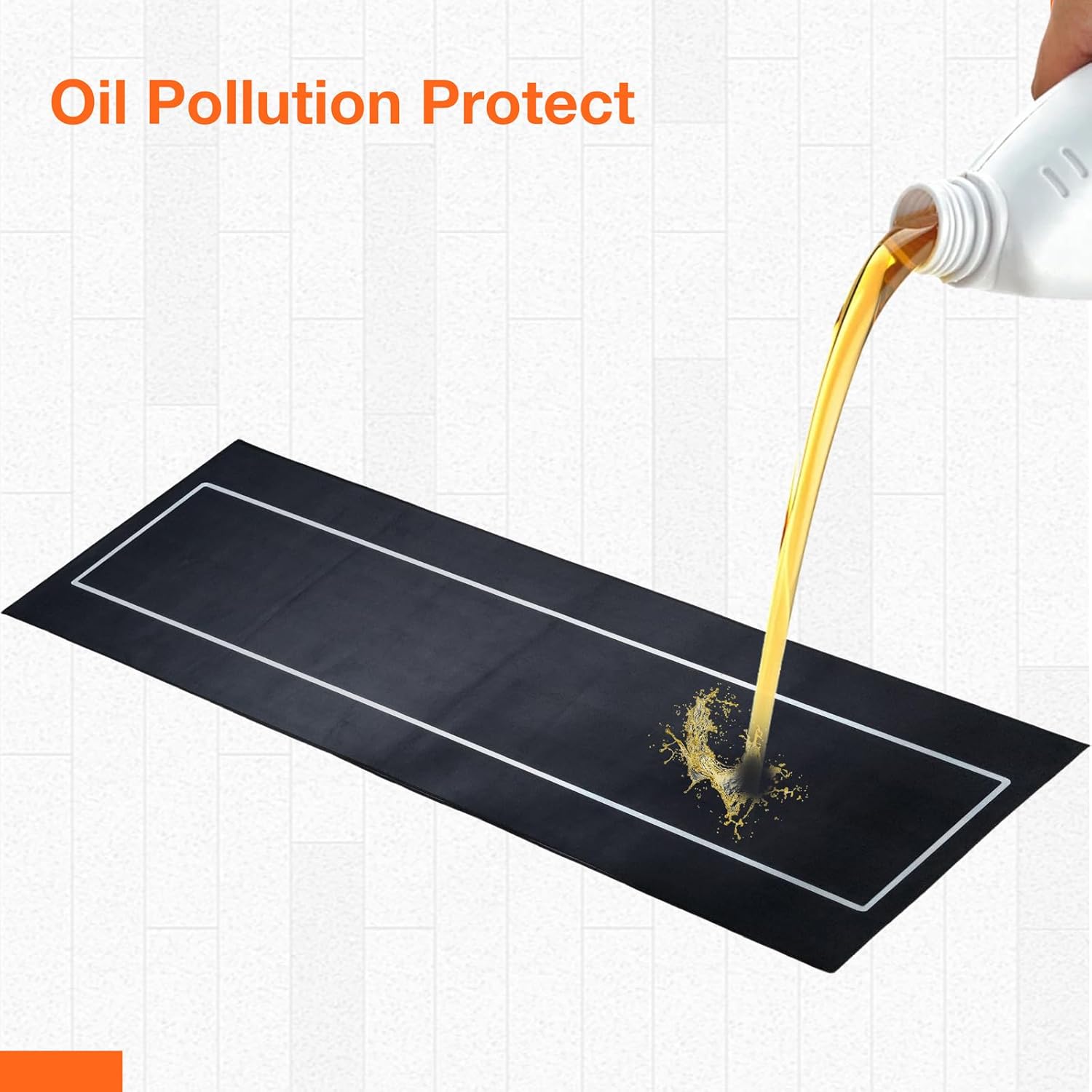 Motorcycle Mat, 78 x 27.5 Inch Motorcycle Parking Mat for GarageReusable, Washable, Protects Garage Floor or Driveway Surface, Under Car Protects Floor from Spills, Drips,PanShop, Parking