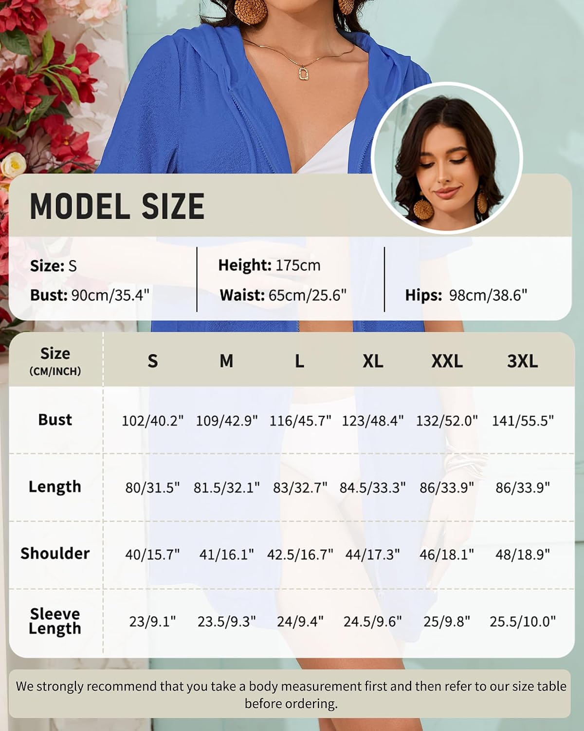 Bsubseach Terry Cloth Swim Cover Up Women Zipper Swimsuit Beach Robes image 2
