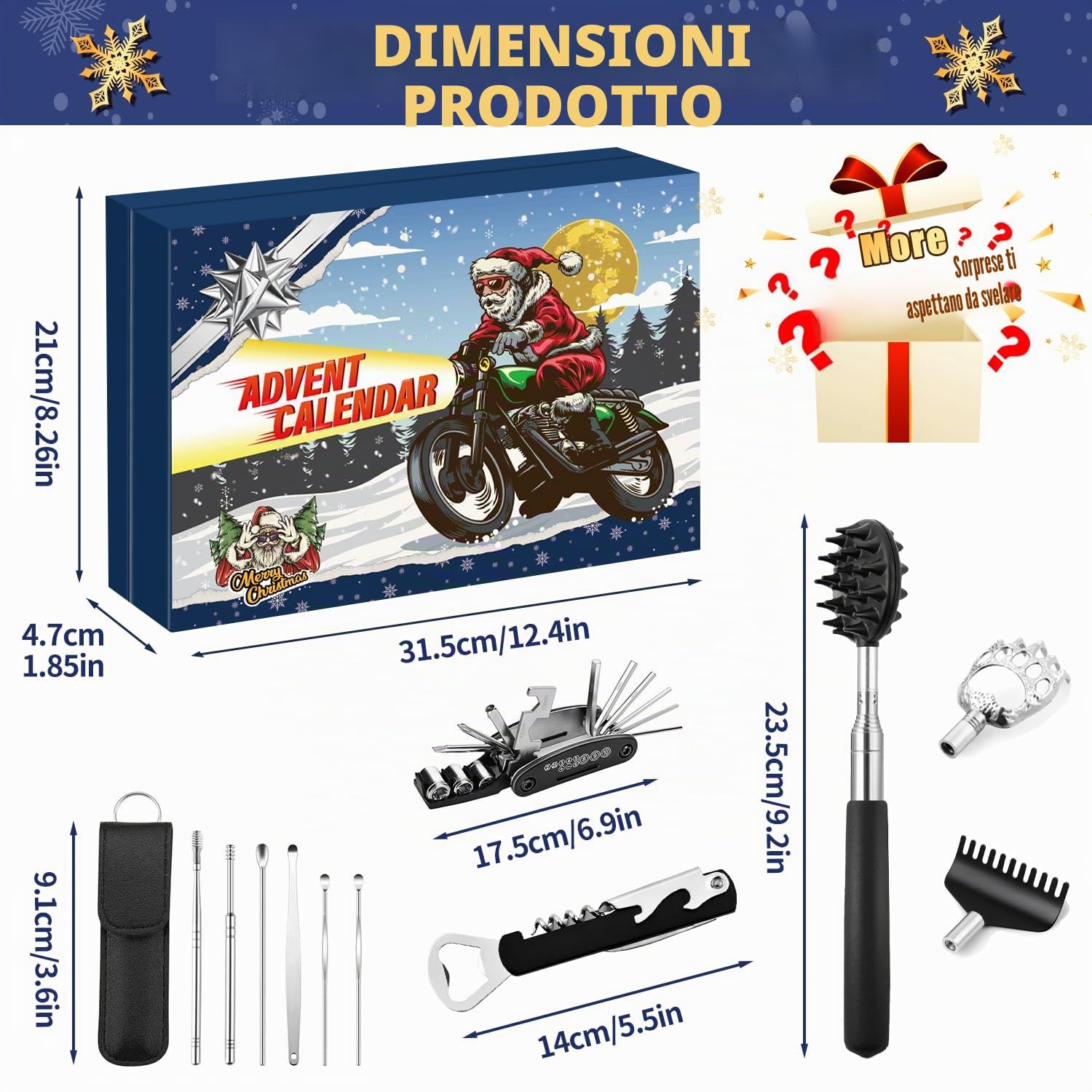 iZoeL Calendario Avvento Uomo Calendario Avvento Adulti Idee Regalo Natale 2025, Regali Natale per Padre Fratello Nonno Zio Fidanzato