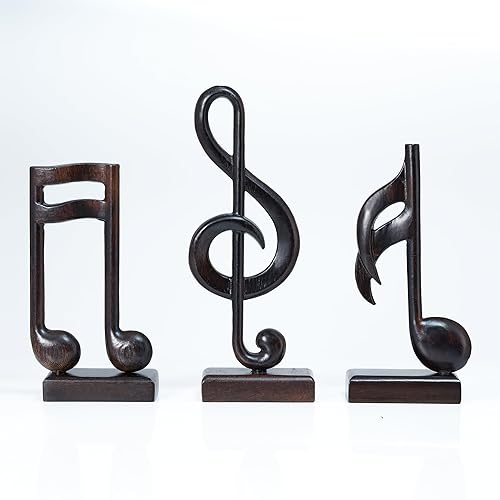 Handicraftviet Wooden Music Note Sculpture and Music Lovers, Handmade Music